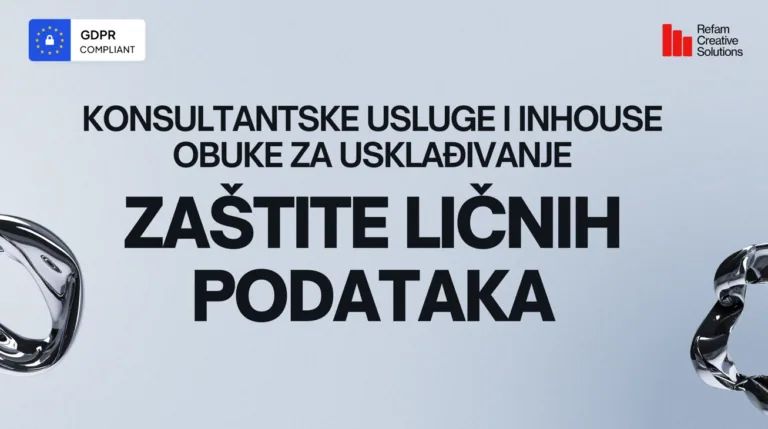 Konsultantske usluge i inhouse obuke za uslađivanje zaštite ličnih podataka