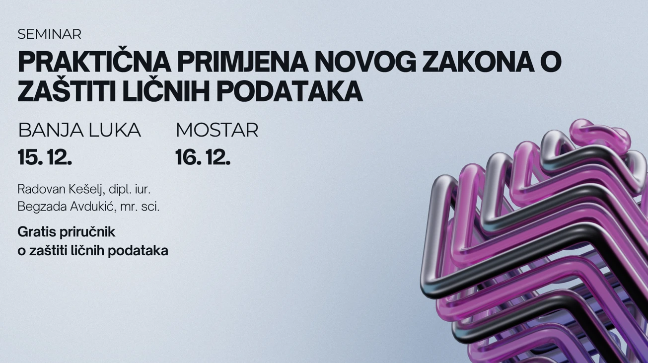 Seminar – Zaštita ličnih podataka – Decembar 2025